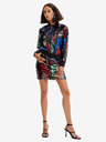 Desigual Piros és fekete női flitteres bomber Desigual Sequin