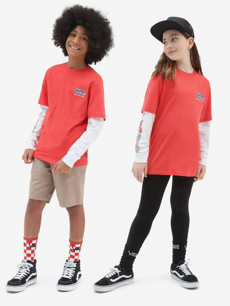 Vans Fehér és piros gyerekpóló VANS