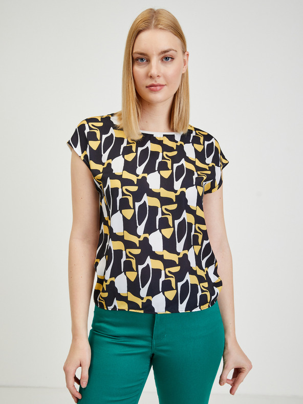 Orsay ORSAY sárga-kék mintás női póló