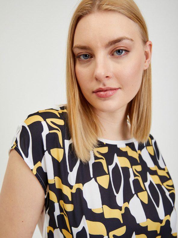 Orsay ORSAY sárga-kék mintás női póló