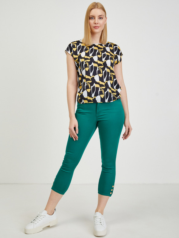 Orsay ORSAY sárga-kék mintás női póló