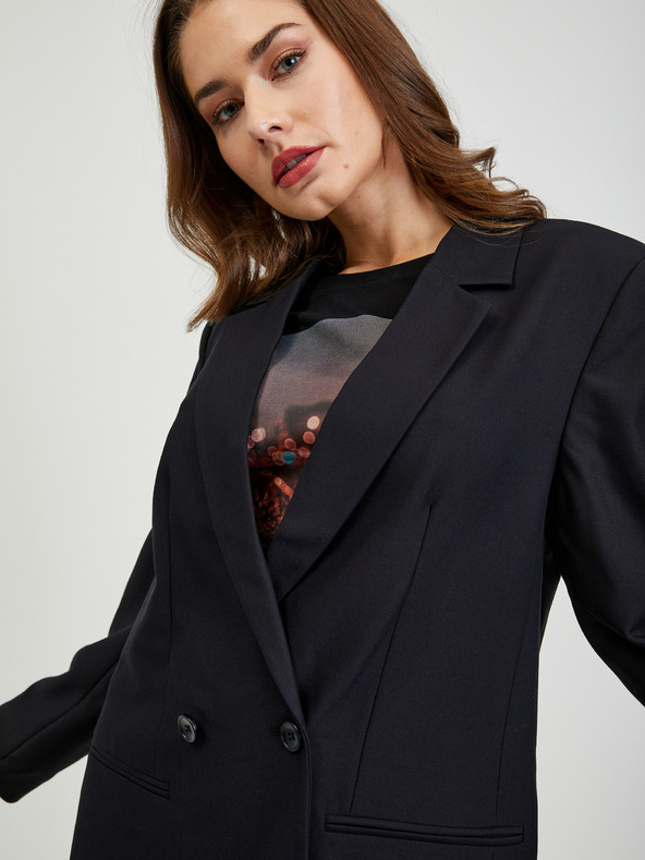 Tom Tailor Denim Fekete női laza szabású kabát Tom Tailor Denim