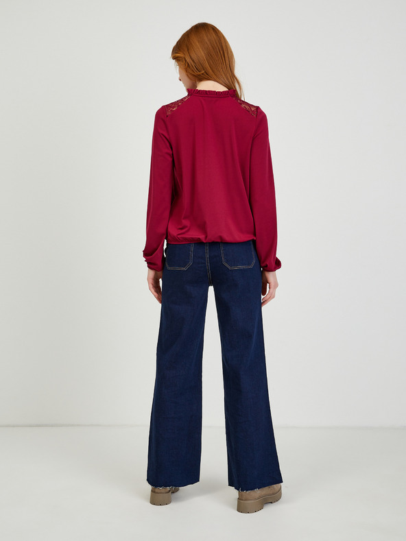 Orsay ORSAY borszínű női blúz csipkével