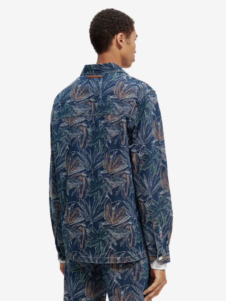 Scotch & Soda Sötétkék Scotch & Soda férfi mintás farmerdzseki