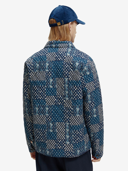 Scotch & Soda Kék férfi Scotch & Soda mintás steppelt ingkabát