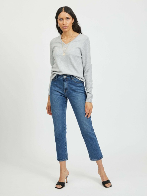 Vila VILA Viril világosszürke alappulóver