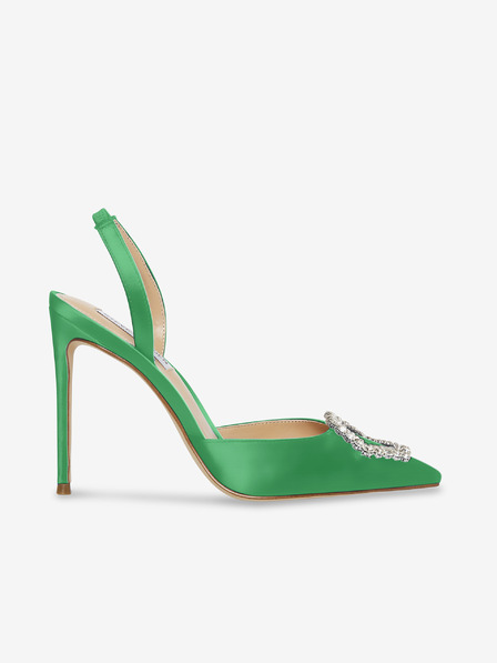 Steve Madden Zöld szatén magas sarkú szivattyú Steve Madden Vionnet