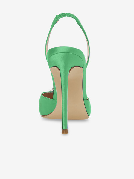 Steve Madden Zöld szatén magas sarkú szivattyú Steve Madden Vionnet