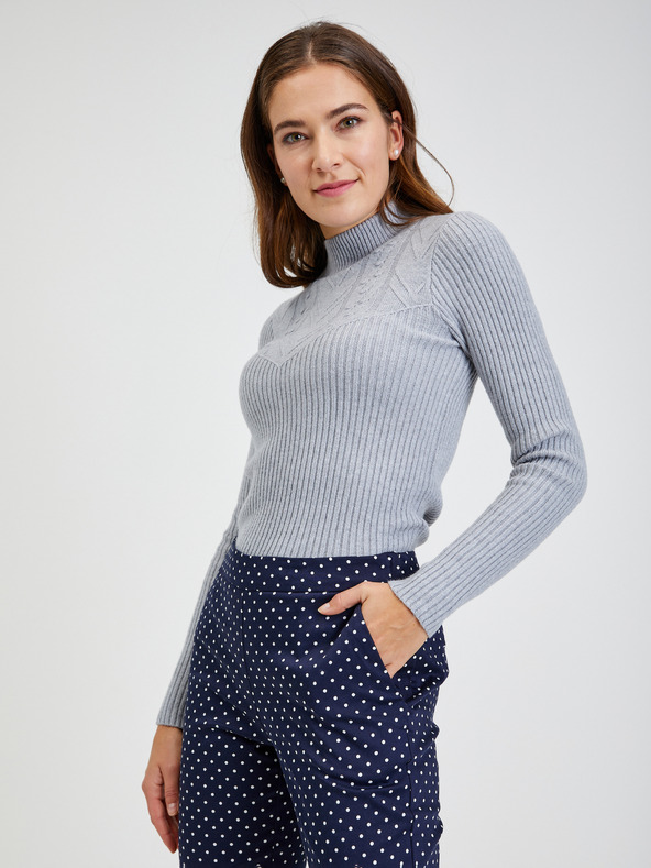 Orsay ORSAY sötétkék pöttyös rövidített női nadrág