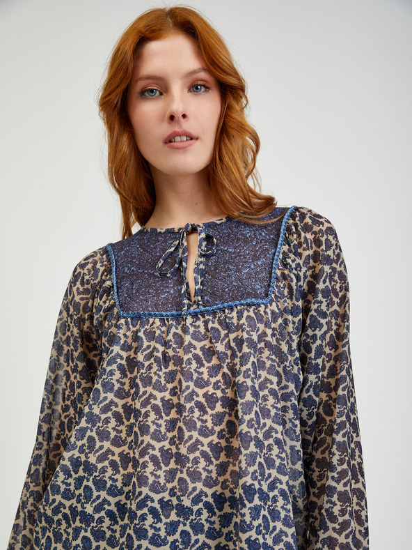 Orsay ORSAY sötétkék virágmintás női blúz