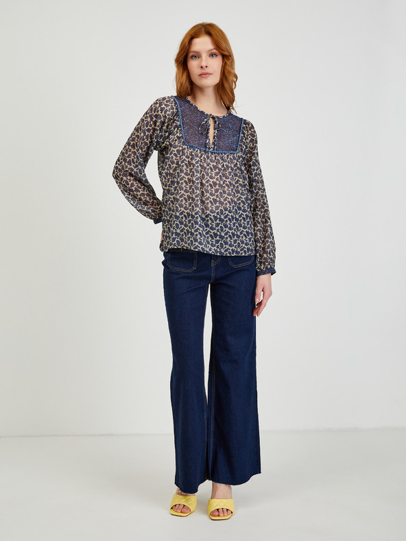 Orsay ORSAY sötétkék virágmintás női blúz