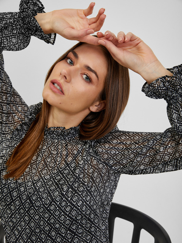 Orsay ORSAY fekete mintás női blúz