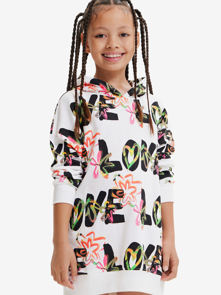 Desigual Desigual Flavia fehér lány mintás pulóver