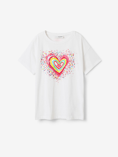 Desigual Fehér Desigual szív lány póló