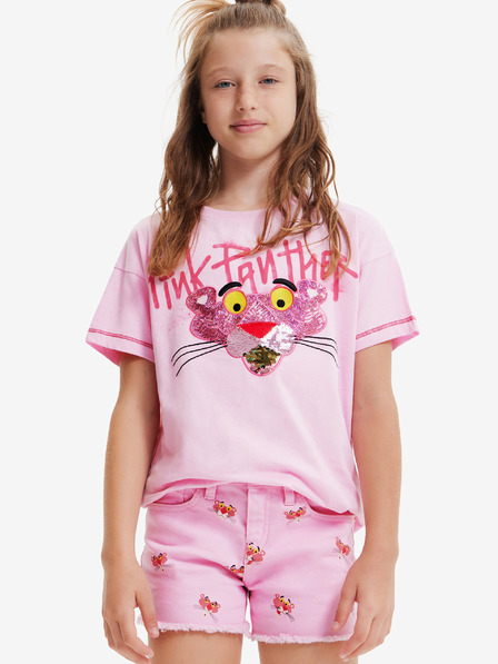 Desigual Rózsaszín lány póló Desigual Pink Panther