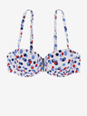 DORINA Fehér női pöttyös pöttyös fürdőruha felső DORINA Antibes