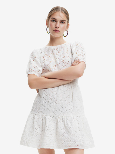 Desigual Fehér női mintás női ruha Desigual Limon