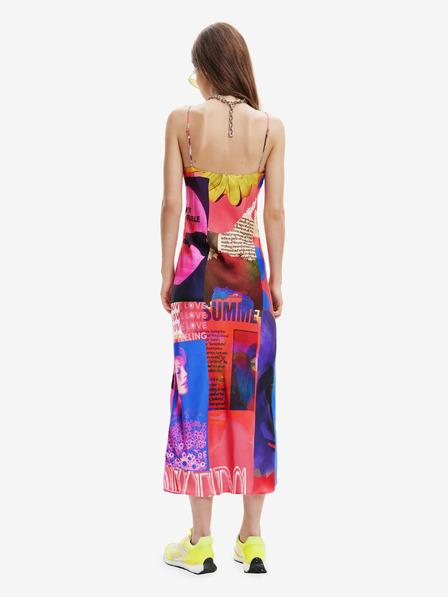 Desigual Piros női mintás maxiruha Desigual Montpellier piros női mintás ruhája