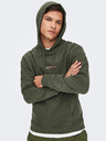 ONLY & SONS Khaki színű kapucnis pulóver ONLY & SONS Elon