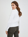 Orsay ORSAY fehér bordázott női pulóver díszgombokkal