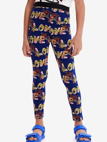 Desigual Sötétkék lányoknak mintás leggings Desigual Garden