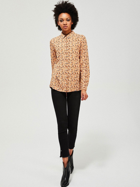 Moodo Barna Moodo mintás sztreccs póló