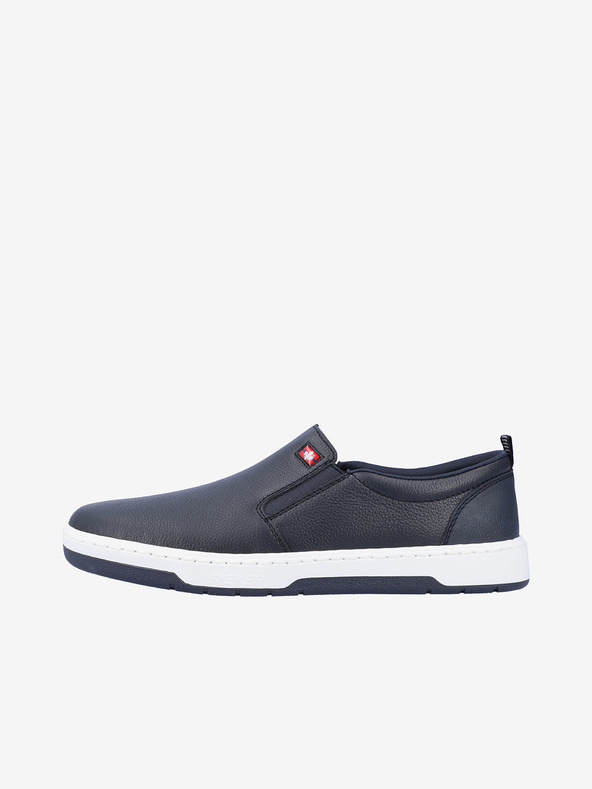 Rieker Sötétkék férfi bőr slip on tornacipő Rieker