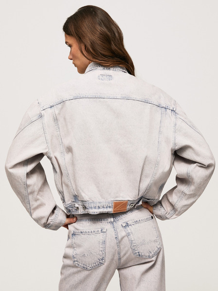 Pepe Jeans Kék-fehér női túlméretezett farmerdzseki Pepe Jeans Turner Rose
