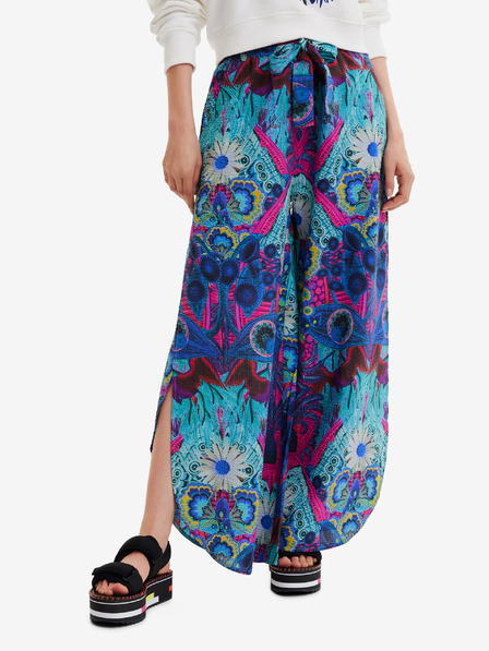 Desigual Rózsaszín és türkiz női mintás laza nadrág Desigual Lile-Lacroix Lile-Lacroix