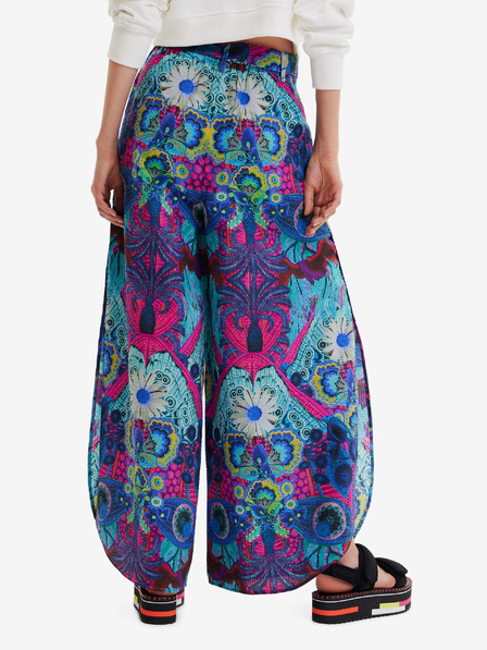 Desigual Rózsaszín és türkiz női mintás laza nadrág Desigual Lile-Lacroix Lile-Lacroix