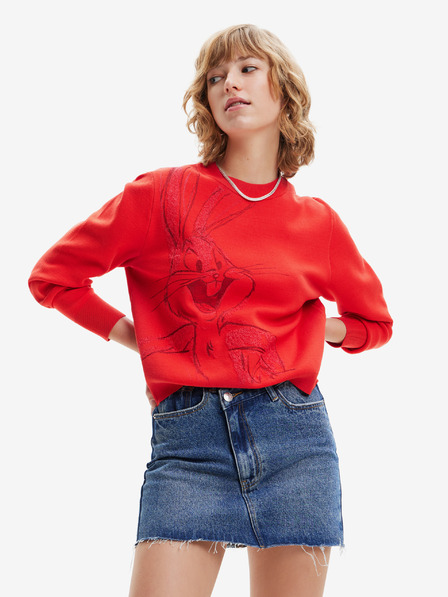 Desigual Piros Desigual női Bugs Bunny melegítőfelső