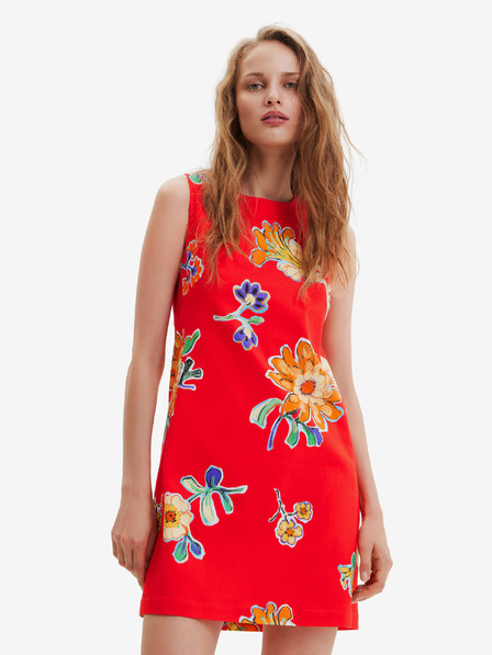 Desigual Desigual Sundance piros női virágos ruha piros