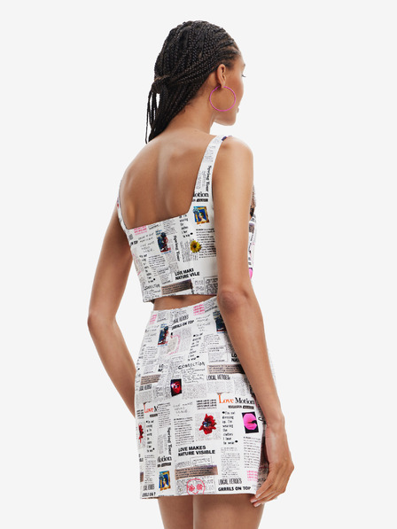 Desigual Desigual fehér női mintás áttetsző ruha Breaking News