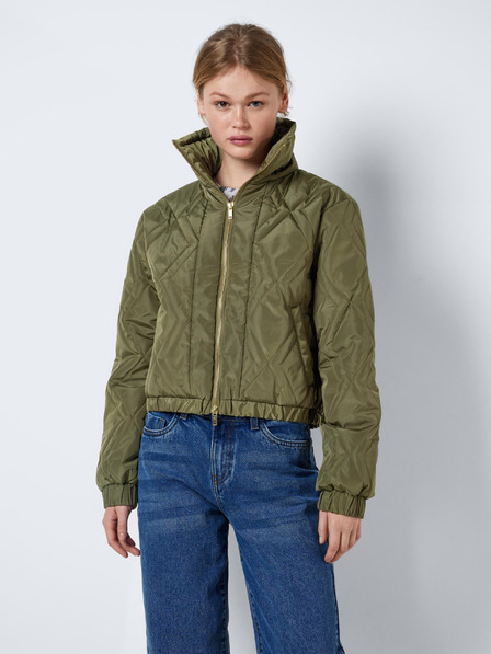 Noisy May Khaki színű női steppelt bomber gallérral Noisy May Ziggy