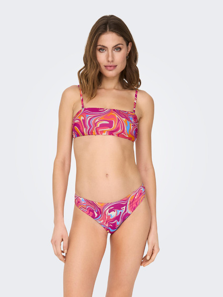 ONLY Sötét rózsaszín Női mintás bikinialsó ONLY Lolli