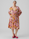 Vero Moda Curve Rózsaszín női mintás ruha VERO MODA CURVE Lis