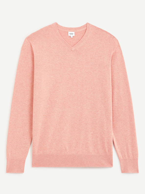 Celio Rózsaszín férfi pulóver Celio Decotonv