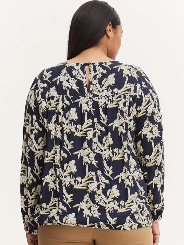 Fransa Fehér és kék virágos blúz Fransa