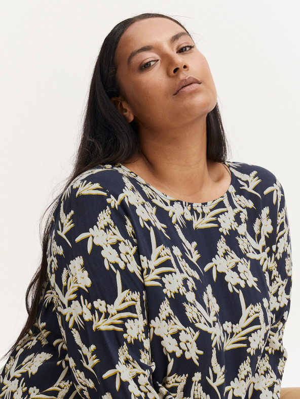 Fransa Fehér és kék virágos blúz Fransa