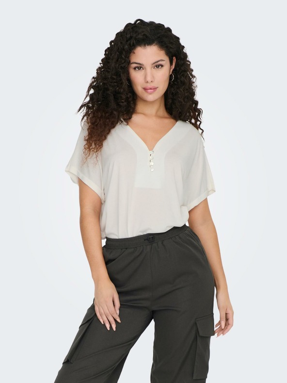 ONLY Krémszínű női blúz