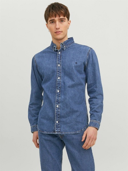 Jack & Jones Jack & Jones Felix kék farmer ing férfiaknak