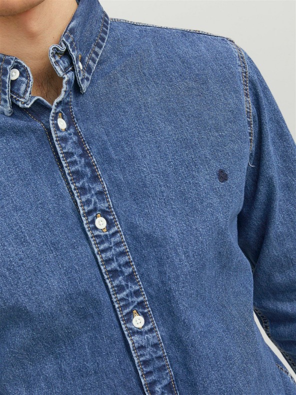 Jack & Jones Jack & Jones Felix kék farmer ing férfiaknak