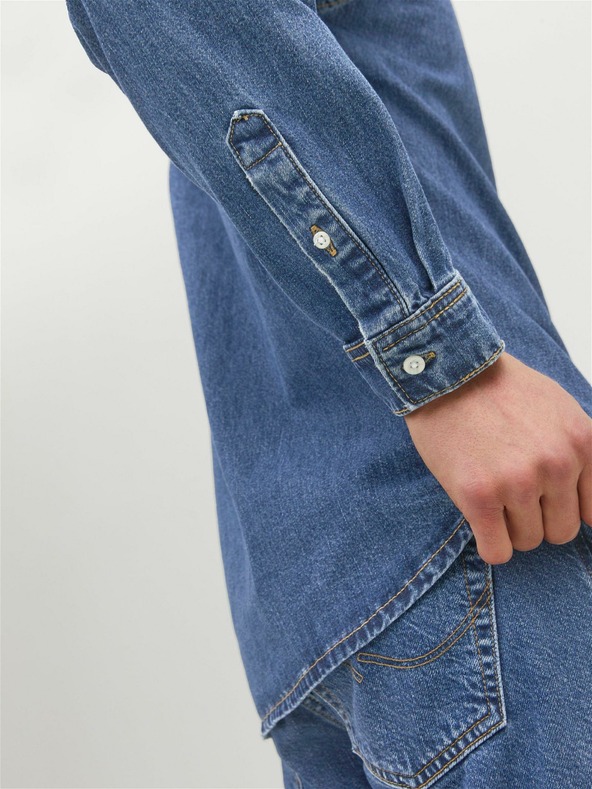 Jack & Jones Jack & Jones Felix kék farmer ing férfiaknak