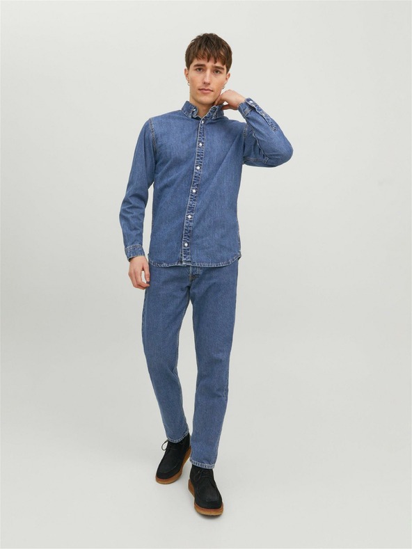 Jack & Jones Jack & Jones Felix kék farmer ing férfiaknak