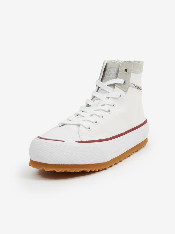 Diesel Fehér férfi bokacipő velúr részletekkel Diesel