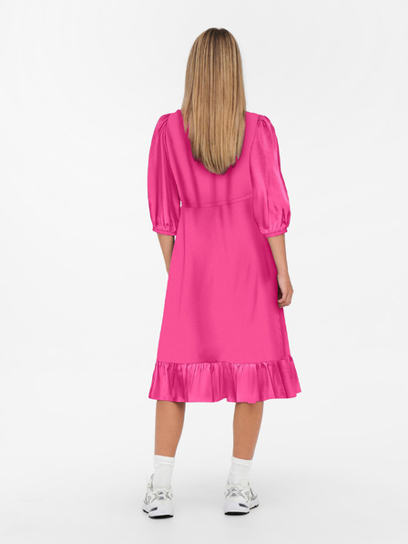 ONLY Sötét rózsaszín női szatén wrap midis ONLY Olivia
