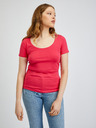 Orsay Sötét rózsaszín alapvető női póló ORSAY