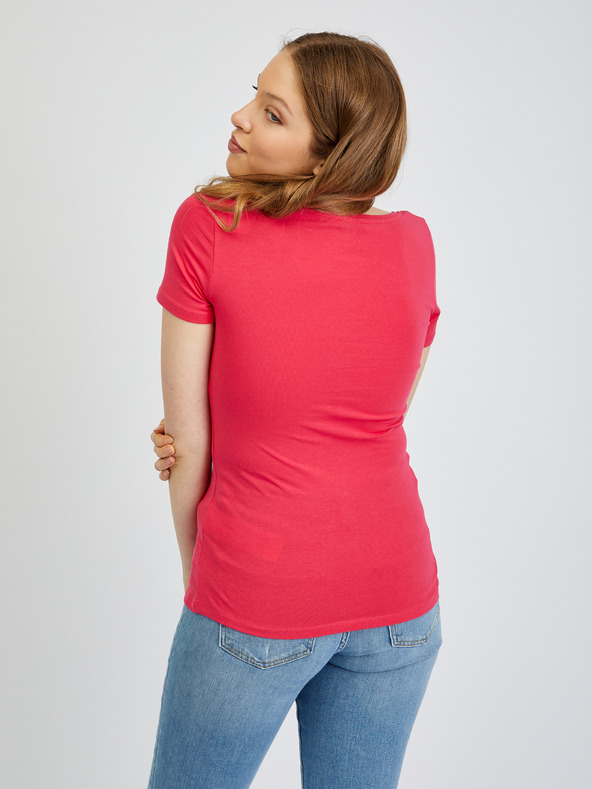 Orsay Sötét rózsaszín alapvető női póló ORSAY