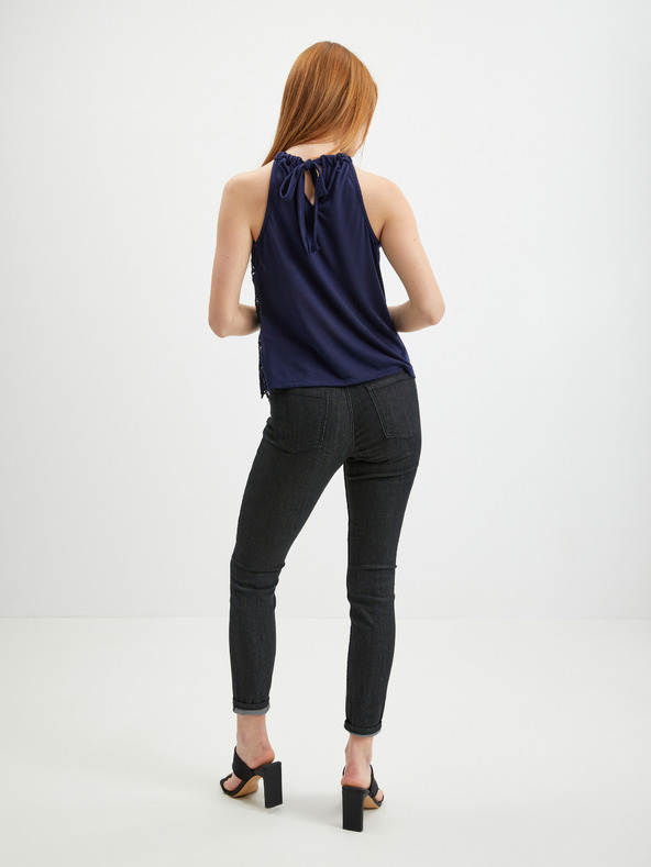 Orsay ORSAY sötétkék női csipke felső