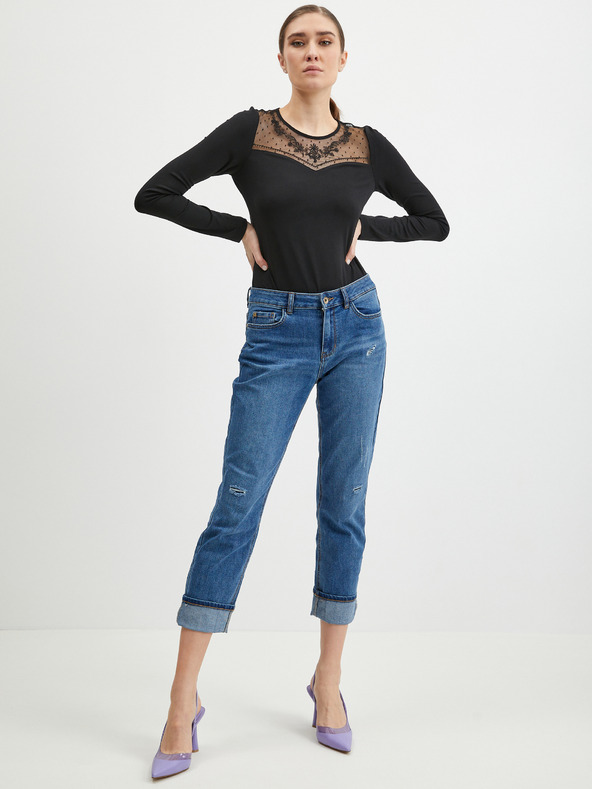 Orsay ORSAY fekete női body csipkével